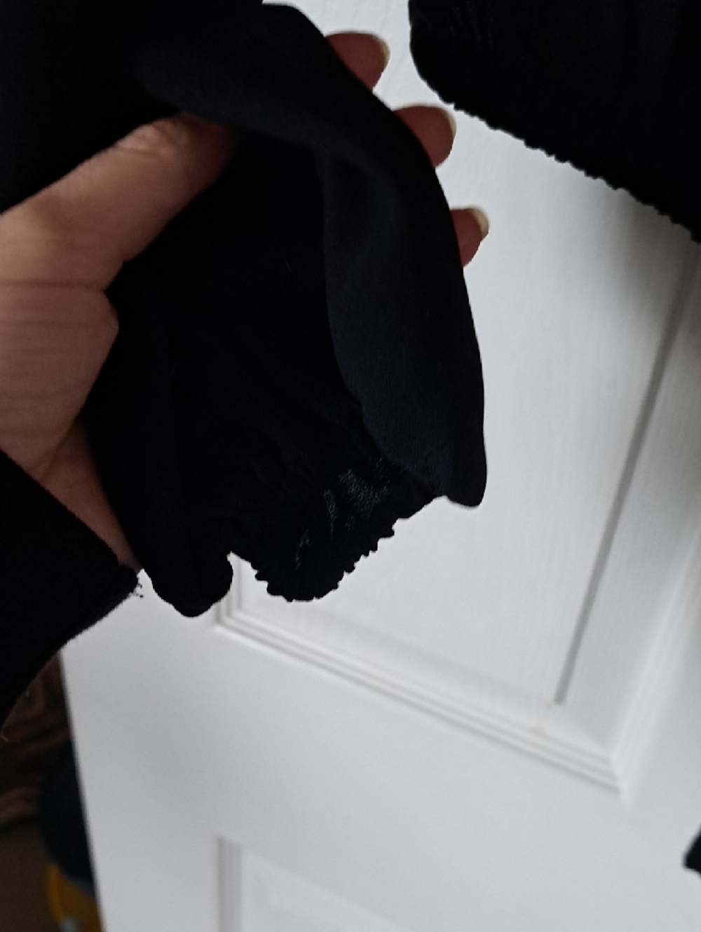 Wilfred Black Off-Shoulder Long Sleeve Blouse with Drawstring - Picture 4 of 5